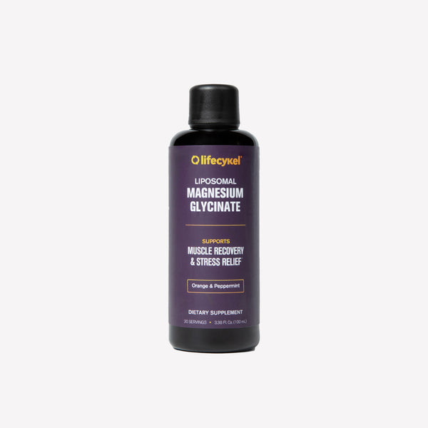 Lifecykel Liposomal Magnesium Gycylate supplement bottle on a white background