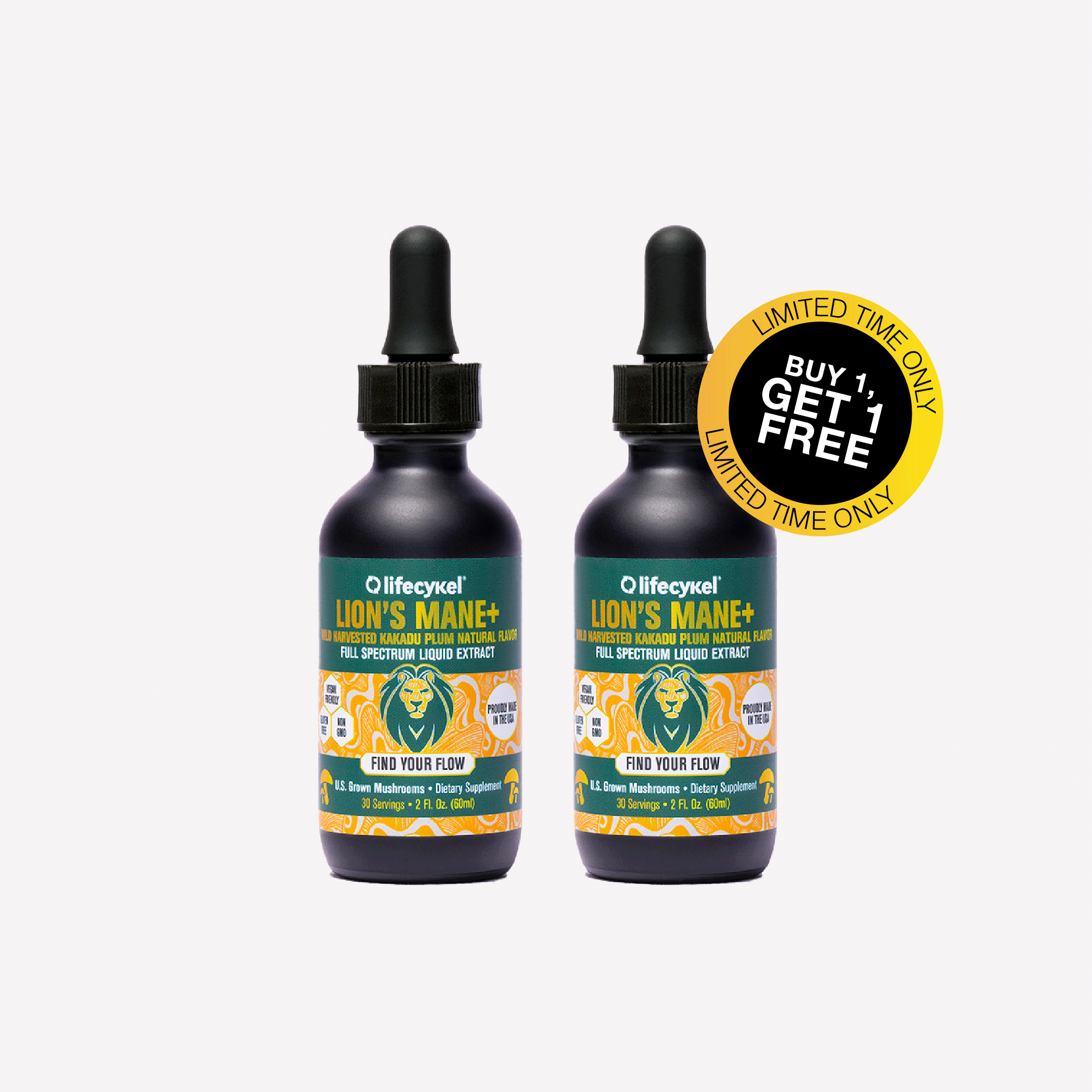 Lion's Mane Mushroom Extract - Buy 1, Get 1 FREE!