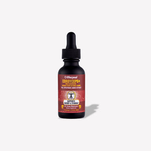 A 30ml bottle of Lifecykel Cordyceps mushroom extracts supplements on a white background
