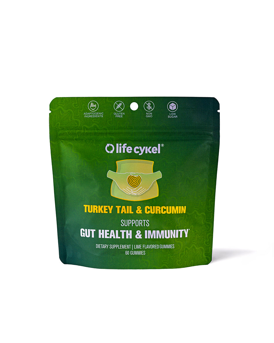 Turkey Tail & Curcumin Gummy Bear Pouch (60 gummies)