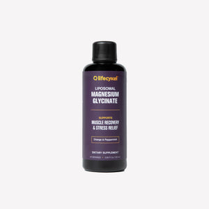 Lifecykel Liposomal Magnesium Gycylate supplement bottle on a white background
