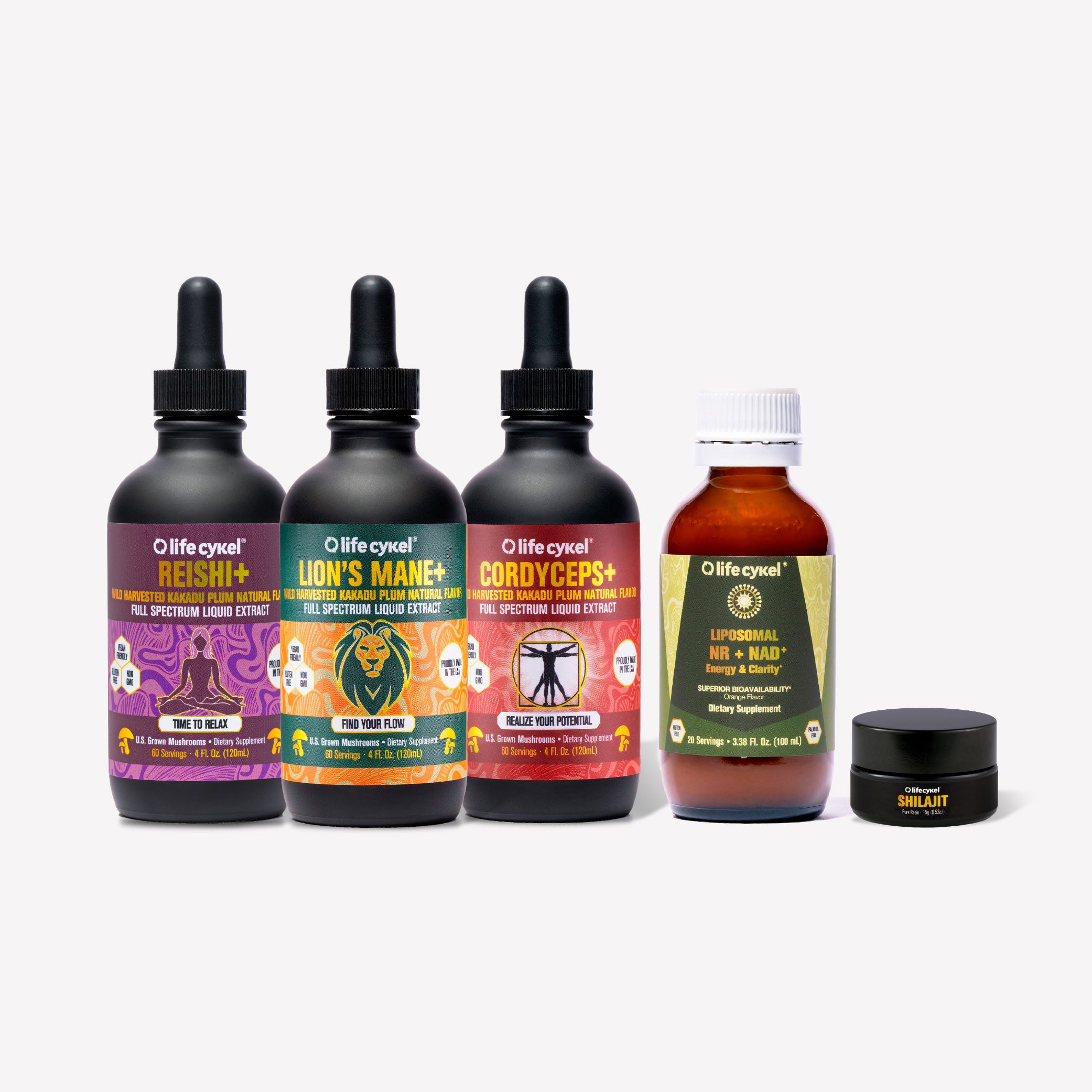 Platinum Professional Athlete's Pack  - Lion's Mane, Cordyceps, Reishi, Shilajit & Lipo NR & NAD+