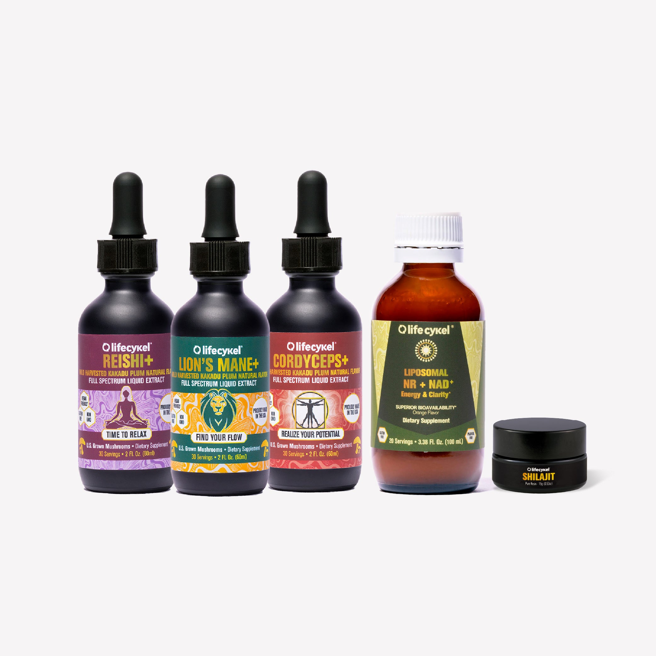Platinum Professional Athlete's Pack  - Lion's Mane, Cordyceps, Reishi, Shilajit & Lipo NR & NAD+