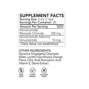 Supplement facts label with serving size, servings per container, and ingredient list on a white background.