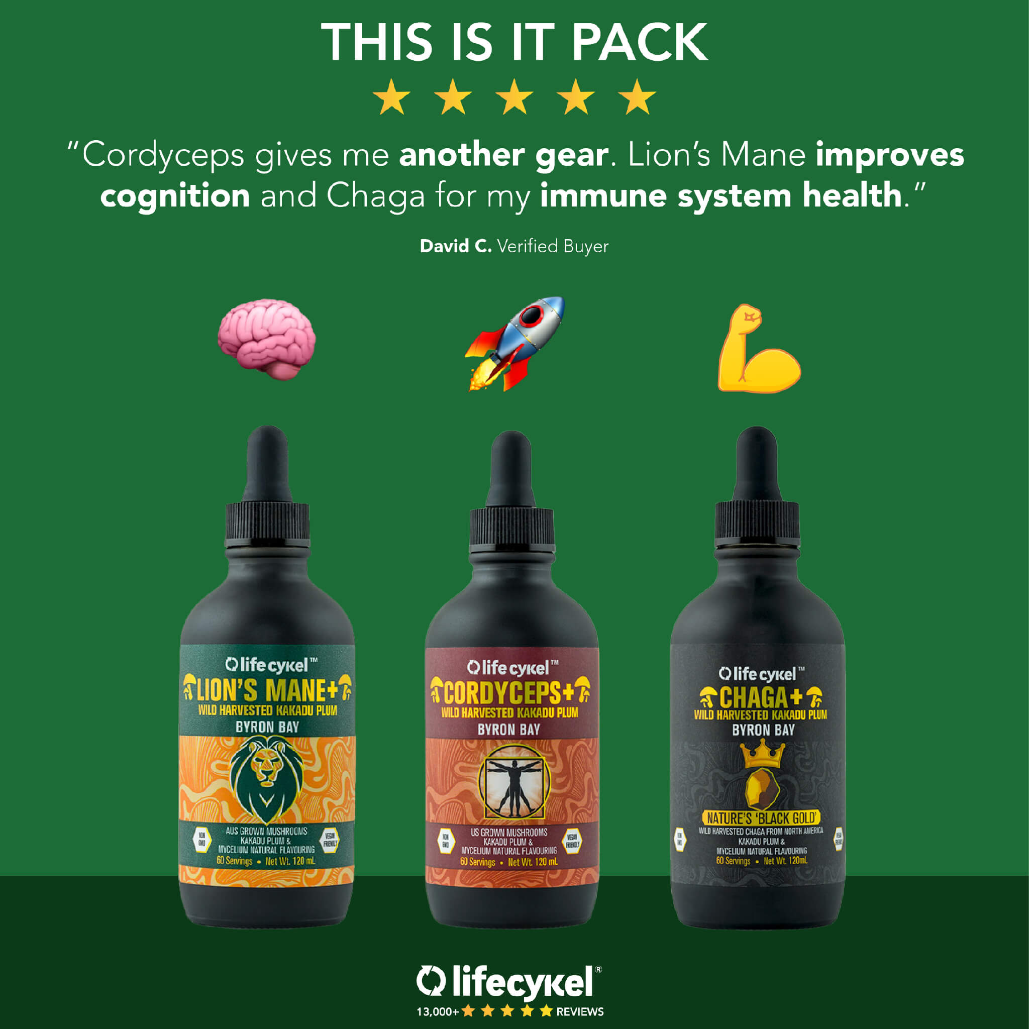 This Is It Pack - Chaga, Cordyceps, Lion's Mane